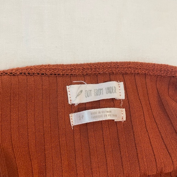 Out from Under Burnt Orange halter bodysuit - Picture 3 of 4